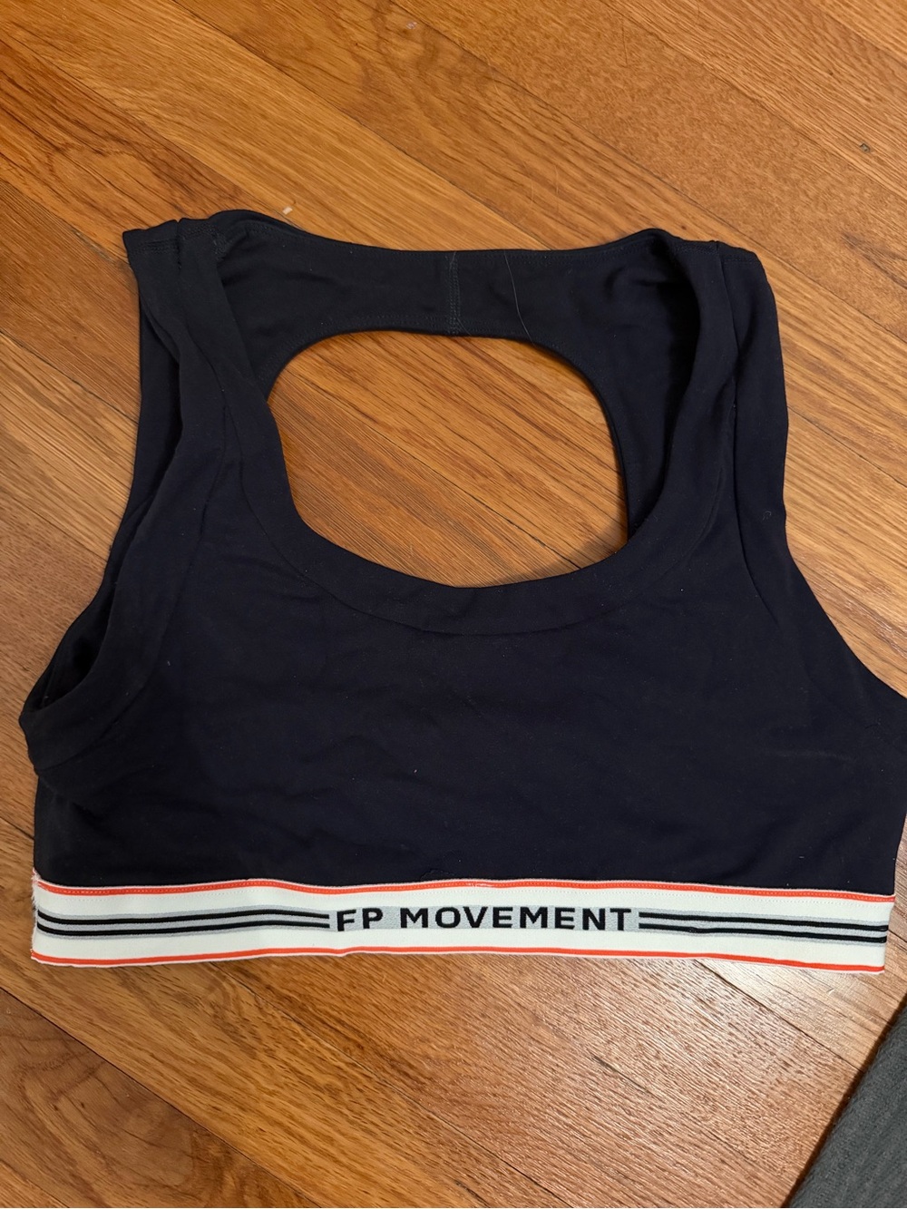 FP Movement by Free People Black Sports Bralette with Striped Band